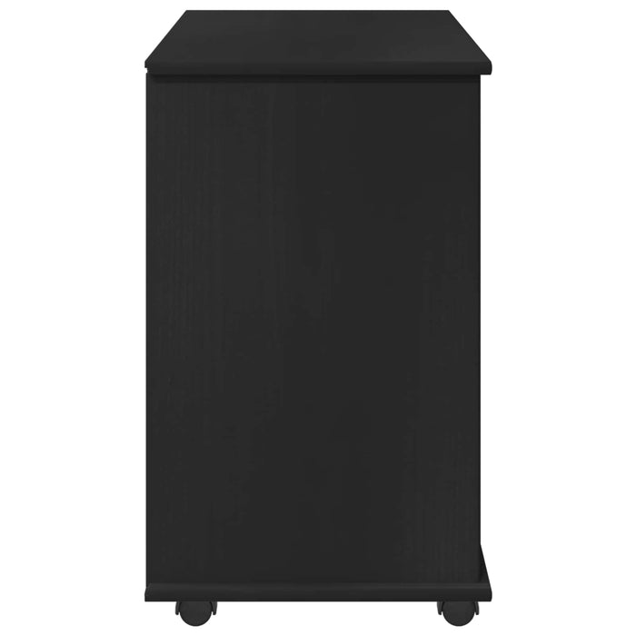 Cabinet mobil Negru 63,5 x 39 x 65,5 cm Lemn de pin masiv - WALTI WALTI