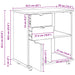 Cabinet mobil Negru 63,5 x 39 x 65,5 cm Lemn de pin masiv - WALTI WALTI
