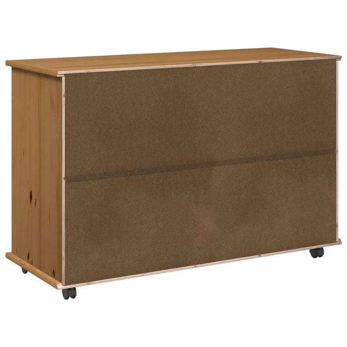 Cabinet mobil Maro miere 100 x 39 x 65,5 cm Lemn de pin masiv - WALTI WALTI