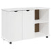 Cabinet mobil cu roata Alb 100 x 39 x 65,5 cm Lemn de pin masiv - WALTI WALTI