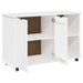 Cabinet mobil cu roata Alb 100 x 39 x 65,5 cm Lemn de pin masiv - WALTI WALTI