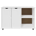 Cabinet mobil cu roata Alb 100 x 39 x 65,5 cm Lemn de pin masiv - WALTI WALTI