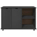 Cabinet mobil cu roata Gri 100 x 39 x 65,5 cm Lemn de pin masiv - WALTI WALTI
