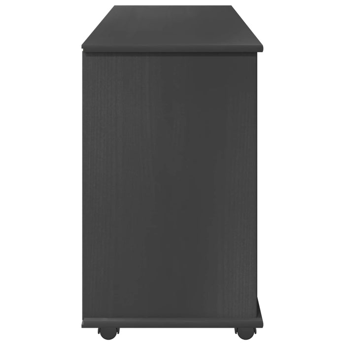Cabinet mobil cu roata Gri 100 x 39 x 65,5 cm Lemn de pin masiv - WALTI WALTI