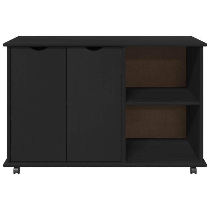 Cabinet mobil Negru 100 x 39 x 65,5 cm Lemn de pin masiv - WALTI WALTI