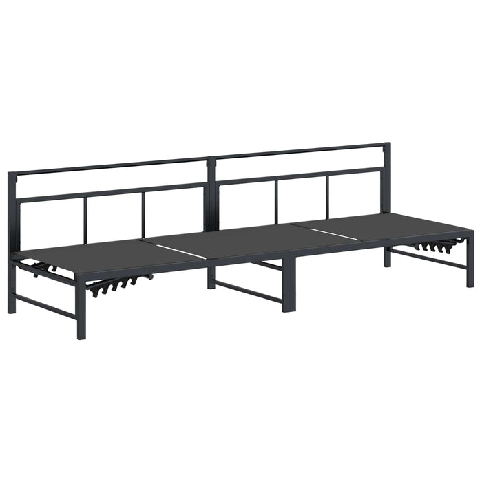 Șezlong Negru 200 x 62 x 59,5 cm Textilenă - WALTI WALTI