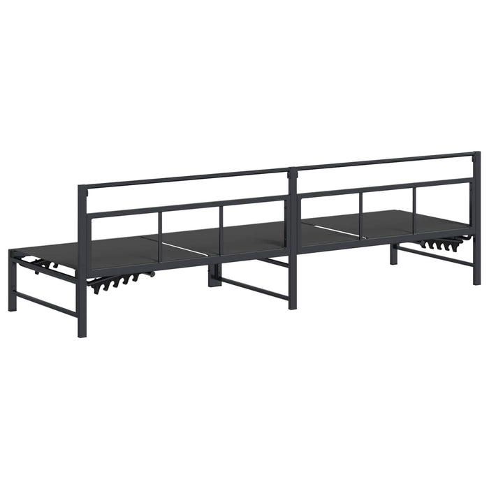 Șezlong Negru 200 x 62 x 59,5 cm Textilenă - WALTI WALTI