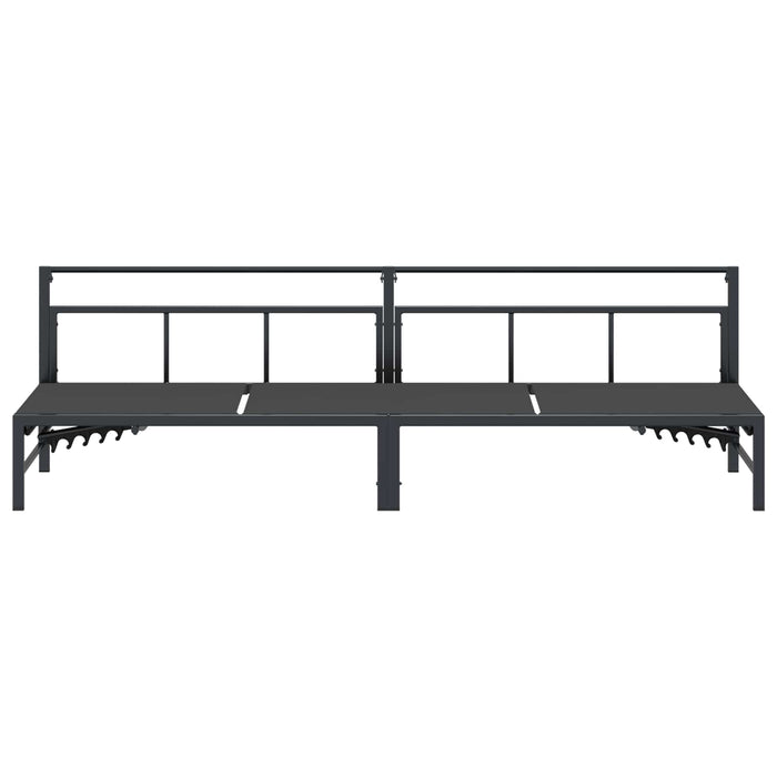 Șezlong Negru 200 x 62 x 59,5 cm Textilenă - WALTI WALTI