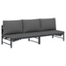 Șezlong pentru 3 persoane Negru 200 x 62 x 59,5 cm Textilenă - WALTI WALTI