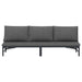 Șezlong pentru 3 persoane Negru 200 x 62 x 59,5 cm Textilenă - WALTI WALTI