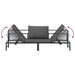 Șezlong pentru 3 persoane Negru 200 x 62 x 59,5 cm Textilenă - WALTI WALTI