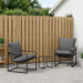 Set de canapele pentru grădină 3 pcs Negru și antracit Oțel - WALTI WALTI