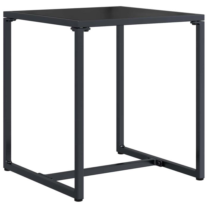Set de canapele pentru grădină 3 pcs Negru și antracit Oțel - WALTI WALTI