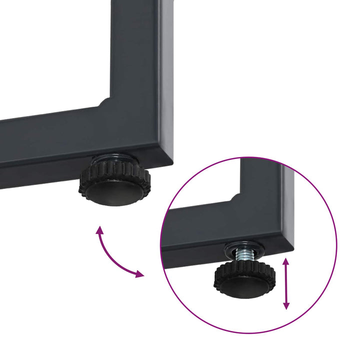 Set de canapele pentru grădină 3 pcs Negru și antracit Oțel - WALTI WALTI