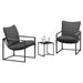 Set de canapele pentru grădină 3 pcs Negru și antracit Oțel - WALTI WALTI