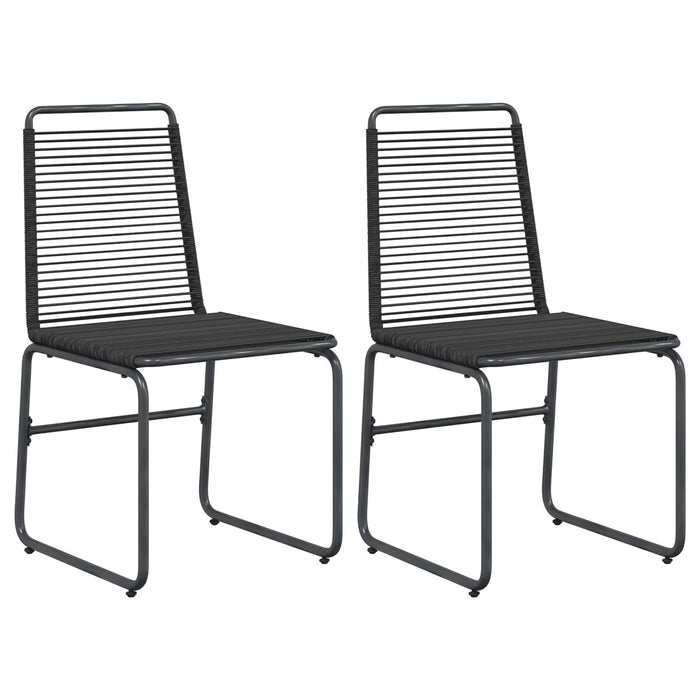 Scaune de grădină 2 pcs Negru 48 x 55 x 89,5 cm Ratan - WALTI WALTI