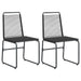 Scaune de grădină 2 pcs Negru 48 x 55 x 89,5 cm Ratan - WALTI WALTI