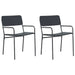 Scaune de grădină 2 pcs Antracit 51 x 55 x 81 cm Oțel - WALTI WALTI