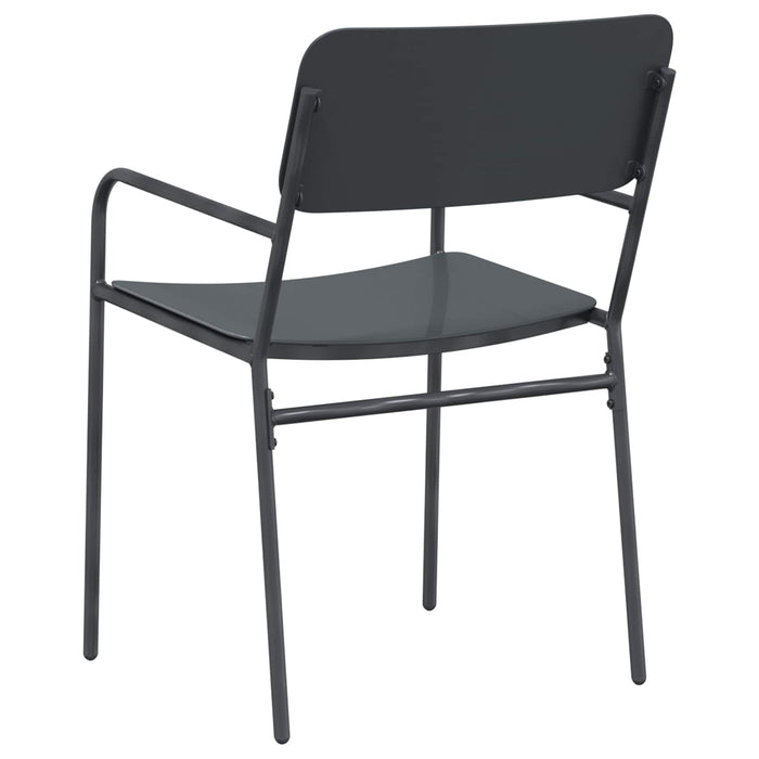 Scaune de grădină 2 pcs Antracit 51 x 55 x 81 cm Oțel - WALTI WALTI