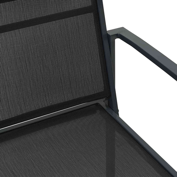 Scaune de grădină 2 pcs Negru și antracit 53,5 x 59 x 77 cm - WALTI WALTI