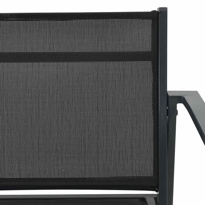 Scaune de grădină 2 pcs Negru și antracit 53,5 x 59 x 77 cm - WALTI WALTI
