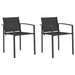 Scaune de grădină 2 pcs Negru și antracit 53,5 x 59 x 77 cm - WALTI WALTI