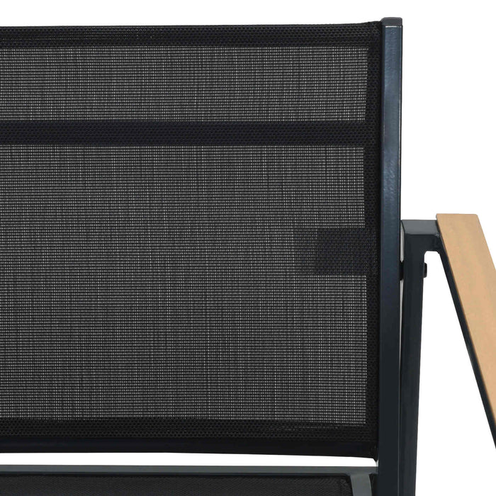 Scaune de grădină 2 pcs Negru și antracit 53,5 x 59 x 77 cm - WALTI WALTI