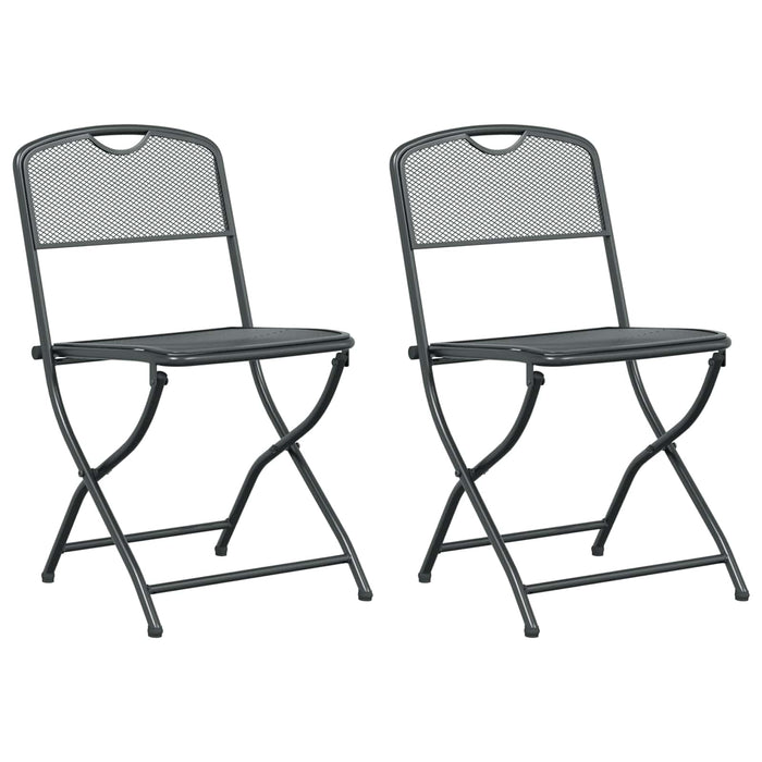 Scaune de grădină 2 pcs Antracit 52,5 x 46 x 82 cm Fier - WALTI WALTI