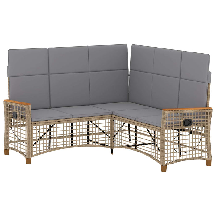 Set de canapele reclinabile pentru grădină Beige și gri deschis - WALTI WALTI