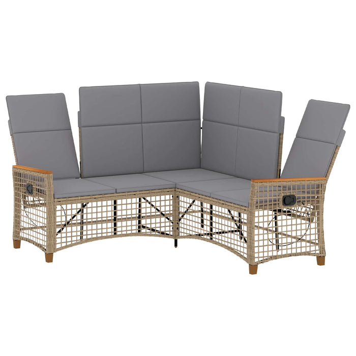 Set de canapele reclinabile pentru grădină Beige și gri deschis - WALTI WALTI