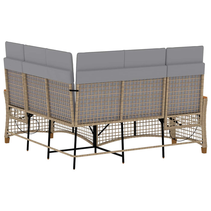 Set de canapele reclinabile pentru grădină Beige și gri deschis - WALTI WALTI