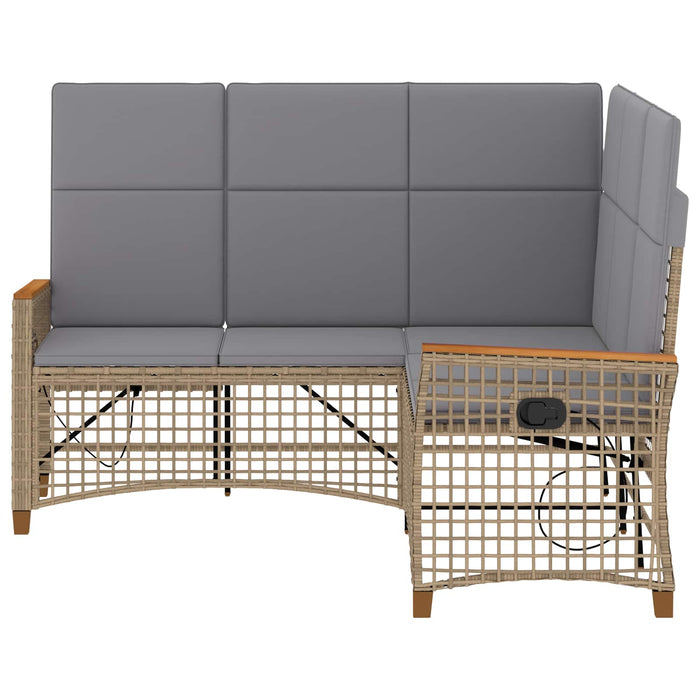 Set de canapele reclinabile pentru grădină Beige și gri deschis - WALTI WALTI