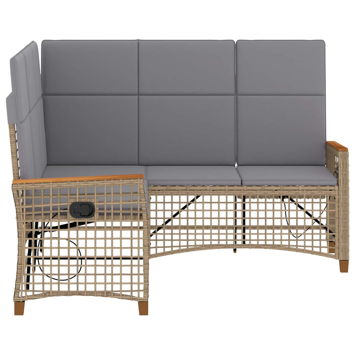 Set de canapele reclinabile pentru grădină Beige și gri deschis - WALTI WALTI