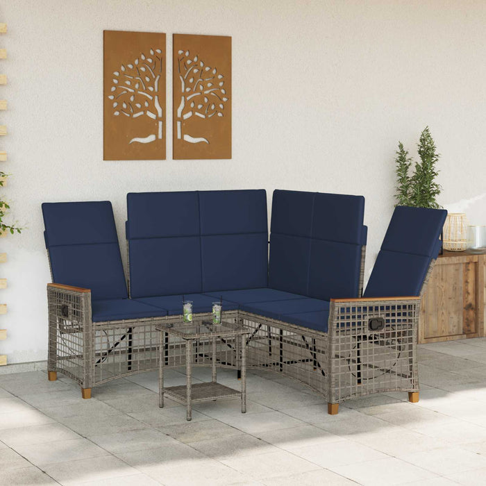 Set de canapele reclinabile pentru grădină 164 x 164 x 112 cm - WALTI WALTI