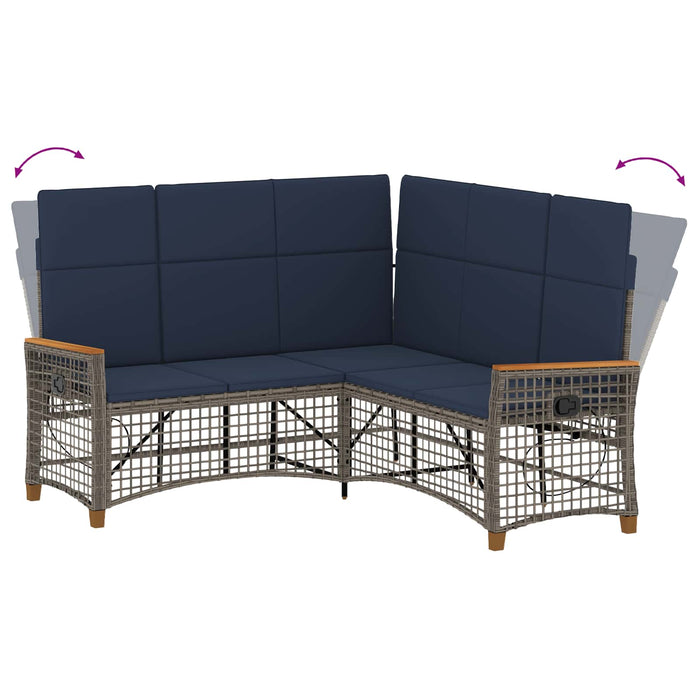 Set de canapele reclinabile pentru grădină 164 x 164 x 112 cm - WALTI WALTI
