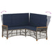 Set de canapele reclinabile pentru grădină 164 x 164 x 112 cm - WALTI WALTI