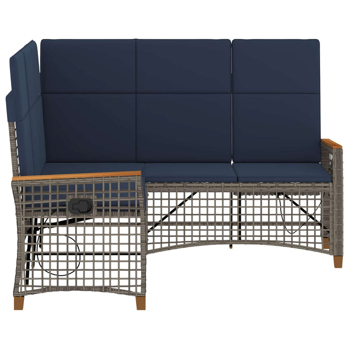 Set de canapele reclinabile pentru grădină 164 x 164 x 112 cm - WALTI WALTI