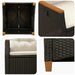 Scaun de grădină rabatabil Negru și Crem 64 x 57,5 x 112 cm - WALTI WALTI