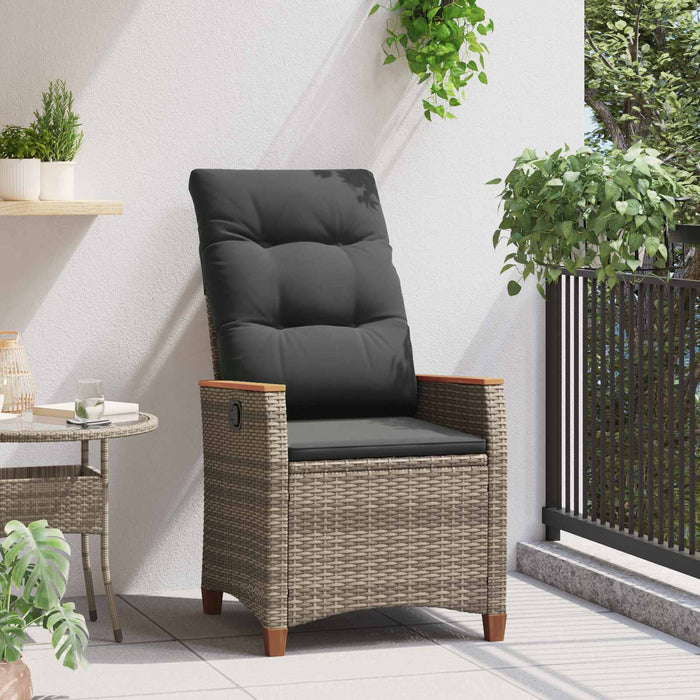 Scaun de grădină rabatabil Gri și gri închis 64 x 57,5 x 112 cm - WALTI WALTI