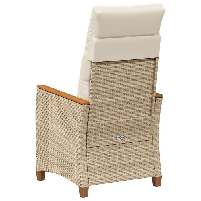 Scaun de grădină rabatabil Bej și crem 64 x 57,5 x 112 cm - WALTI WALTI