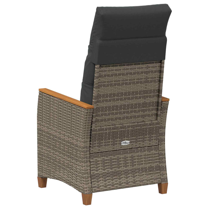 Scaun de grădină rabatabil Gri și gri închis 64 x 57,5 x 112 cm - WALTI WALTI