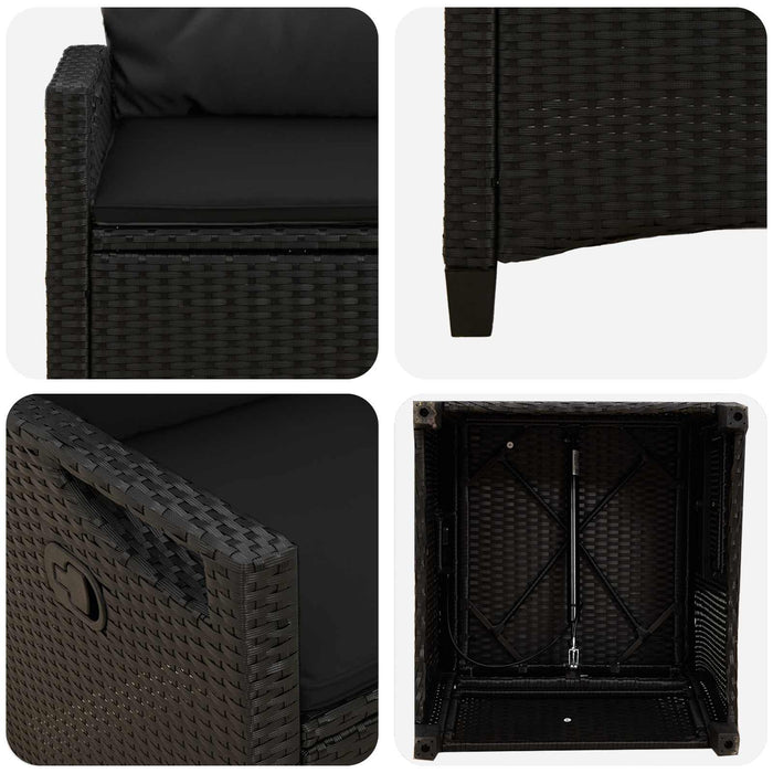 Scaun pentru Grădină 2 pcs Negru 56 x 64 x 94 cm - WALTI WALTI