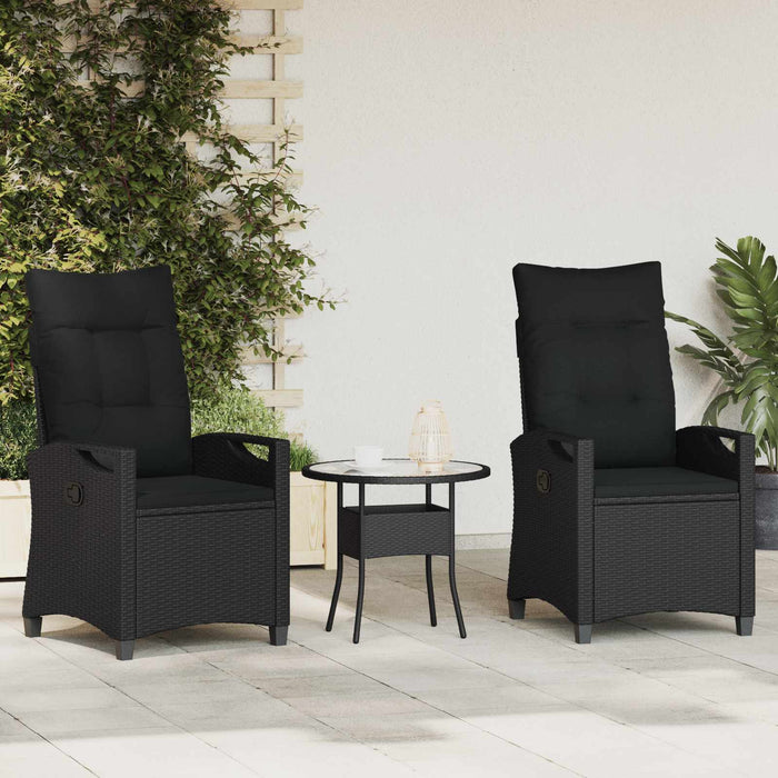 Scaun pentru Grădină 2 pcs Negru 56 x 64 x 94 cm - WALTI WALTI