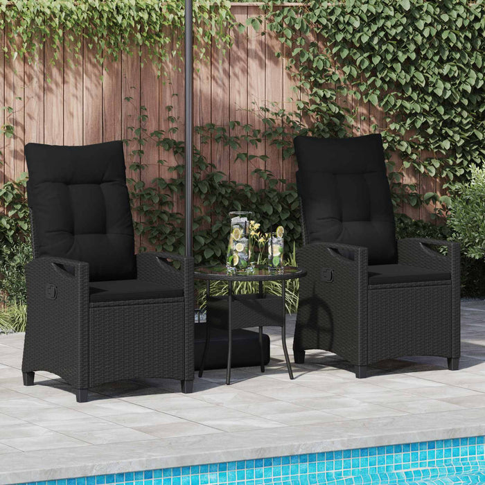 Scaun pentru Grădină 2 pcs Negru 56 x 64 x 94 cm - WALTI WALTI