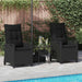 Scaun pentru Grădină 2 pcs Negru 56 x 64 x 94 cm - WALTI WALTI