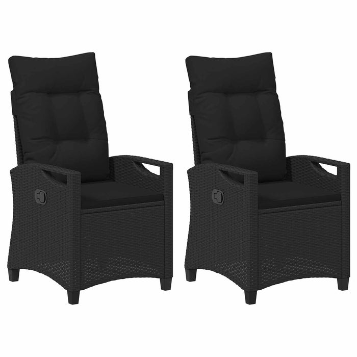 Scaun pentru Grădină 2 pcs Negru 56 x 64 x 94 cm - WALTI WALTI