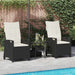 Scaun pentru Grădină 2 pcs Negru și Crem 56 x 60 x 112 cm - WALTI WALTI
