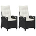 Scaun pentru Grădină 2 pcs Negru și Crem 56 x 60 x 112 cm - WALTI WALTI