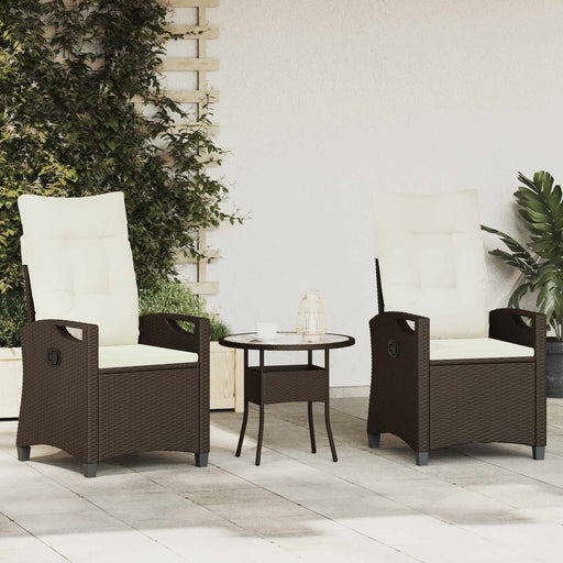 Scaun pentru Grădină 2 pcs Maro și Crem 56 x 60 x 112 cm - WALTI WALTI