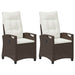 Scaun pentru Grădină 2 pcs Maro și Crem 56 x 60 x 112 cm - WALTI WALTI